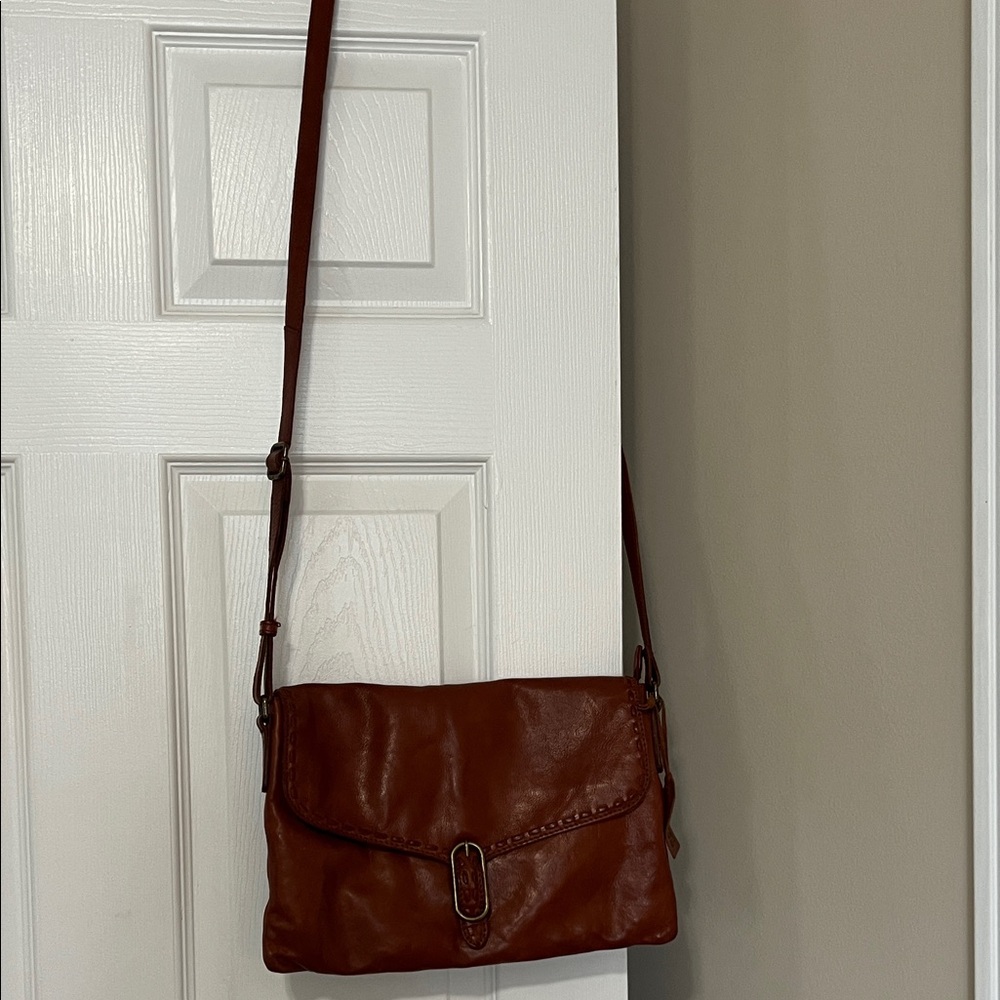 Brown Leather Crossbody Bag
